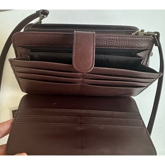 Vtg Etienne Aigner Oxblood Burgundy Leather Shoulder Cross Body Bag 7.5" 80s 90s - Picture 6 of 15